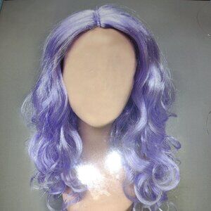 Costume wig lavender and silver strands sparkle Cosplay
